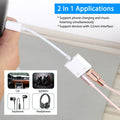 2-in-1 3.5mm Headphone Adapter Charger Audio Splitter Dongle by DailySale