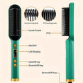 2-in-1 Electric Hair Straightener Brush Curling Comb by DailySale