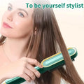 2-in-1 Electric Hair Straightener Brush Curling Comb by DailySale