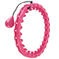 2-in-1 Fitness Hoop 24 Knots Abdomen Fitness Massage Hoops Weighted with 360 Auto Spinning Ball Detachable Knots by DailySale