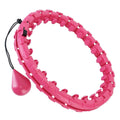 2-in-1 Fitness Hoop 24 Knots Abdomen Fitness Massage Hoops Weighted with 360 Auto Spinning Ball Detachable Knots by DailySale