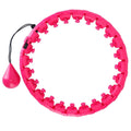 2-in-1 Fitness Hoop 24 Knots Abdomen Fitness Massage Hoops Weighted with 360 Auto Spinning Ball Detachable Knots by DailySale