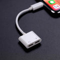 2-in-1 for Lightning Adapter For iPhone 7 8 Plus 10 X by DailySale