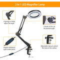 2-in-1 LED Magnifier Desk Lamp with 8x Magnifying Glass by DailySale