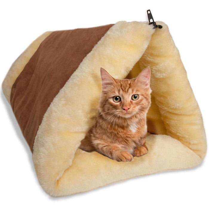 2-in-1 Pet Tunnel Fleece Bed for Cats & Dogs by DailySale