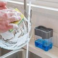 2-in-1 Soap Dispenser Pump with Sponge Holder by DailySale