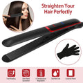 2-in-1 Twist Hair Straightener Ceramic Plate Hair Curler with Temperature Adjust LCD Display by DailySale