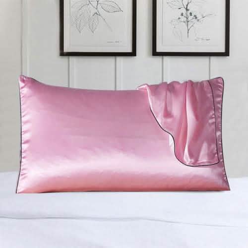 2-Pack: 100% Silk Pillow Cover with Trim by DailySale