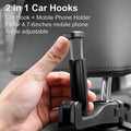 2-Pack: 2-in-1 Car Seat Hooks for Purses and Bags with Phone Holder by DailySale