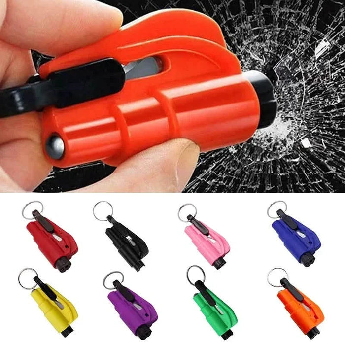 2-Pack: 2-in-1 Emergency Car Escape Tool: Safety Belt Cutter, Metal Safety Hammer & Window Breaker by DailySale