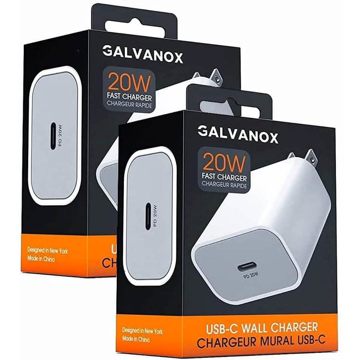 2-Pack: 20W USB-C Wall Charger Plug - Designed for Fast Charging by DailySale