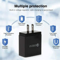 2-Pack: 3 Port LED Fast Quick Charge QC 3.0 USB Hub Display Wall Charger Adapter US Plug by DailySale