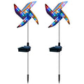 2-Pack: 32LED Outdoor Solar Ground Light Garden Lawn Waterproof Windmill Lamp by DailySale