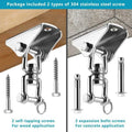 2-Pack: 360° Rotation Swing Hanger Brackets Set by DailySale