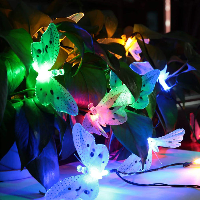 2-Pack: 3.8M Solar String Butterfly Lights by DailySale