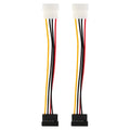2-Pack: 4 Pin Male To 15Pin Female Data Cable Adapter by DailySale