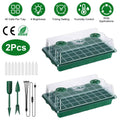 2-Pack: 40 Cell Seed Starting Tray Plant Grow Light with 4 Adjustable Brightness by DailySale