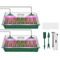 2-Pack: 40 Cell Seed Starting Tray Plant Grow Light with 4 Adjustable Brightness by DailySale