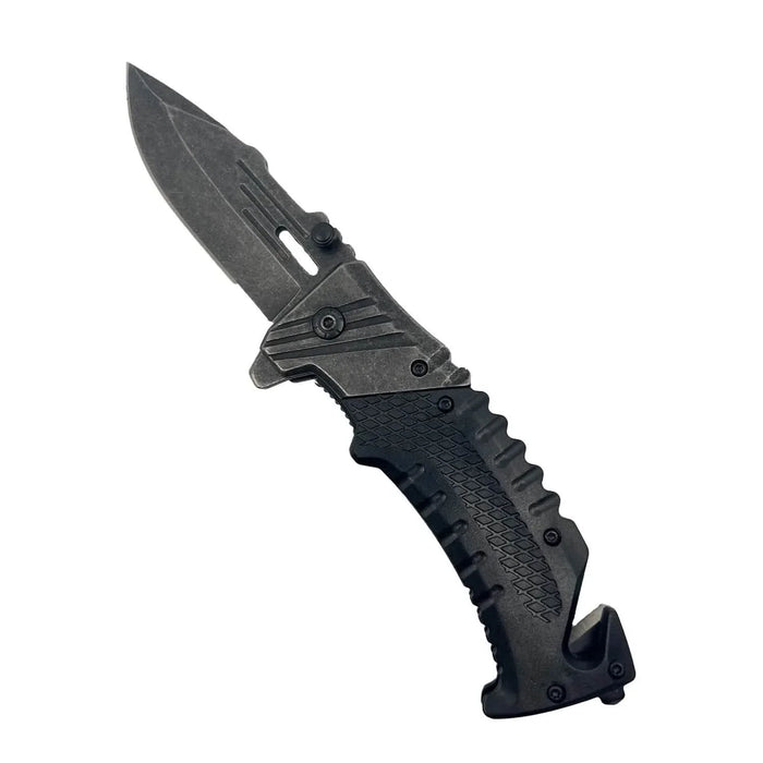 2-Pack: 7.10" Stonewashed Spring Assisted Knife by DailySale