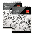 2-Pack: 9X12" 100 Sheets Spiral Sketch Pad by DailySale