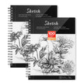 2-Pack: Art SketchBook 100 Pages for Writers Illustrators by DailySale
