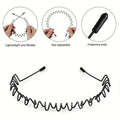 2-Pack: Black Wavy Metal Headband by DailySale