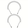 2-Pack: Black Wavy Metal Headband by DailySale