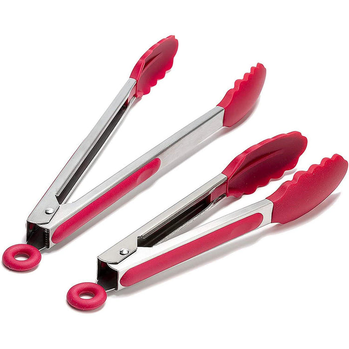 2-Pack: Chef's Star Premium Silicone Kitchen Tongs by DailySale