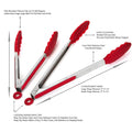 2-Pack: Chef's Star Premium Silicone Kitchen Tongs by DailySale