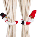 2-Pack: Christmas Curtain Buckle Doll Santa & Snowman by DailySale
