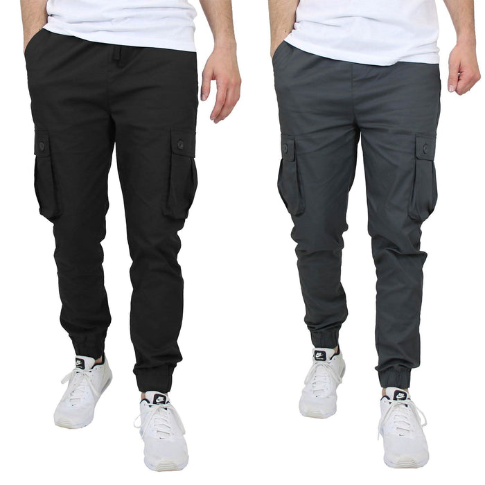 2-Pack Cotton Stretch Cargo Jogger Pants by DailySale
