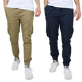 2-Pack Cotton Stretch Cargo Jogger Pants by DailySale