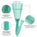 2-Pack: Detangler Brush for Curly Hair, Afro Textured 3a to 4c Kinky Wavy by DailySale