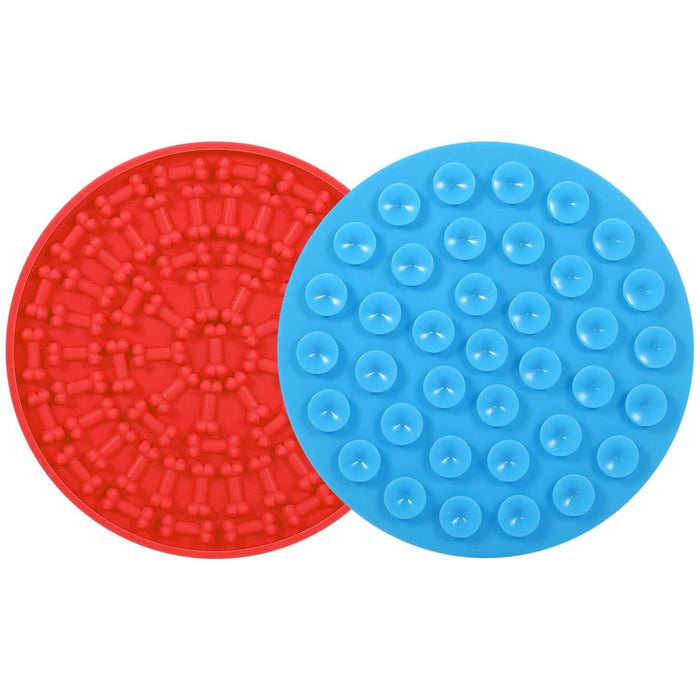2-Pack: Dog Lick Pad Pet Shower Grooming Slow Feeder Distraction Mat by DailySale