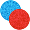 2-Pack: Dog Lick Pad Pet Shower Grooming Slow Feeder Distraction Mat by DailySale