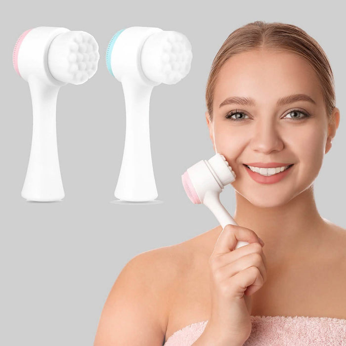2-Pack: Dual Face Manual Facial Brush For Pore Cleansing And Exfoliating by DailySale