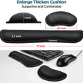 2-Pack: Gimars Upgrade Enlarge Gel Memory Foam Set Keyboard Wrist Rest Pad by DailySale