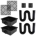 2-Pack: Gutter Downspout Extension Low Profile No Deep Digging Catch by DailySale