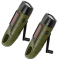 2-Pack: Hand Crank Solar Powered Flashlight by DailySale