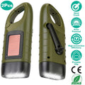 2-Pack: Hand Crank Solar Powered Flashlight by DailySale