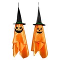 2-Pack: Hanging Ghosts with Wizard Hat Snicker Scary Face by DailySale