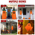 2-Pack: Hanging Ghosts with Wizard Hat Snicker Scary Face by DailySale