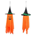 2-Pack: Hanging Ghosts with Wizard Hat Snicker Scary Face by DailySale