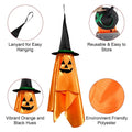 2-Pack: Hanging Ghosts with Wizard Hat Snicker Scary Face by DailySale