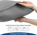 2-Pack: Hannah Linen Microfiber Pillowcases Breathable & Envelop Closure Pillow Covers Set by DailySale