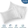 2-Pack: Hannah Linen Microfiber Pillowcases Breathable & Envelop Closure Pillow Covers Set by DailySale
