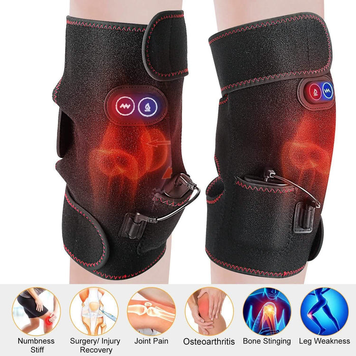 2-Pack: Heated Knee Massage Wrap by DailySale