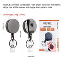 2-Pack: Heavy Duty Retractable Badge Holder Reel by DailySale