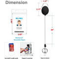 2-Pack: Heavy Duty Retractable Badge Holders with Carabiner Reel Clip and Vertical Style Clear ID Card Holders by DailySale