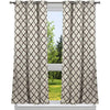 2-Pack: Heavy Geometric Blackout Grommet Window Curtain Pair Panel